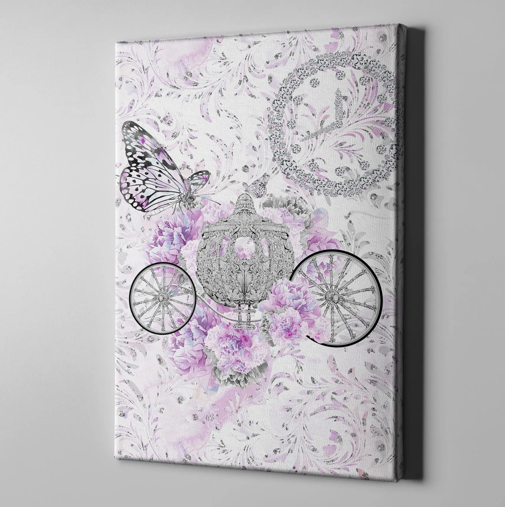 Cinderella Butterfly Fashion Gallery Wrapped Canvas