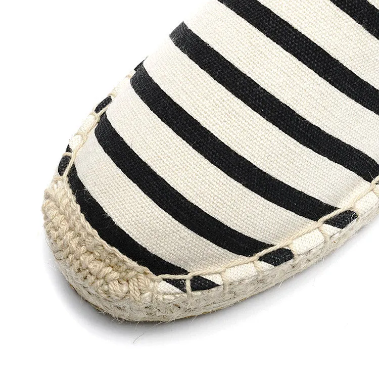 CLASSIC STRIPE SMOKING SLIPPER_NATURAL BLACK