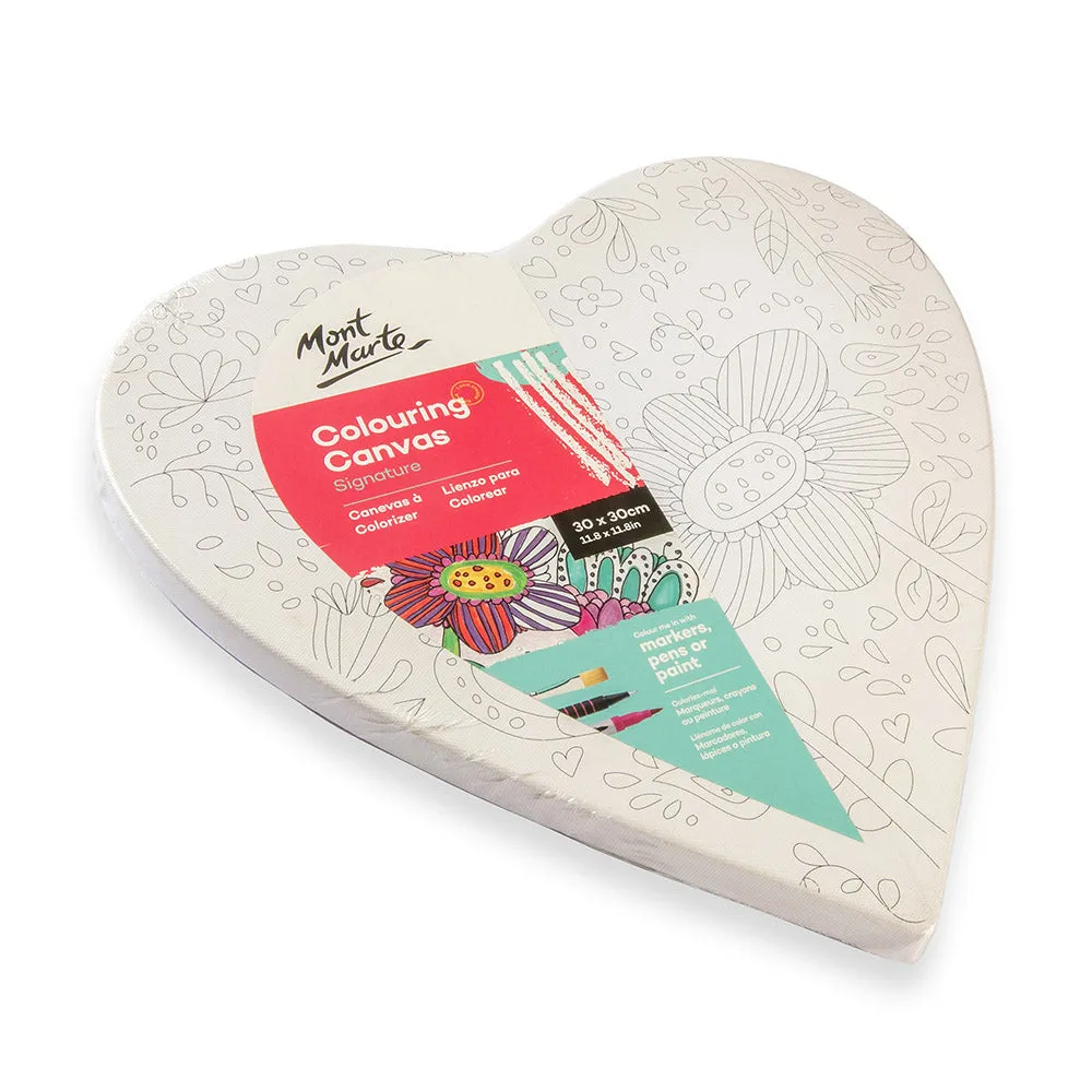 Colouring Canvas Heart Signature 30cm (11.8in) - Blooms