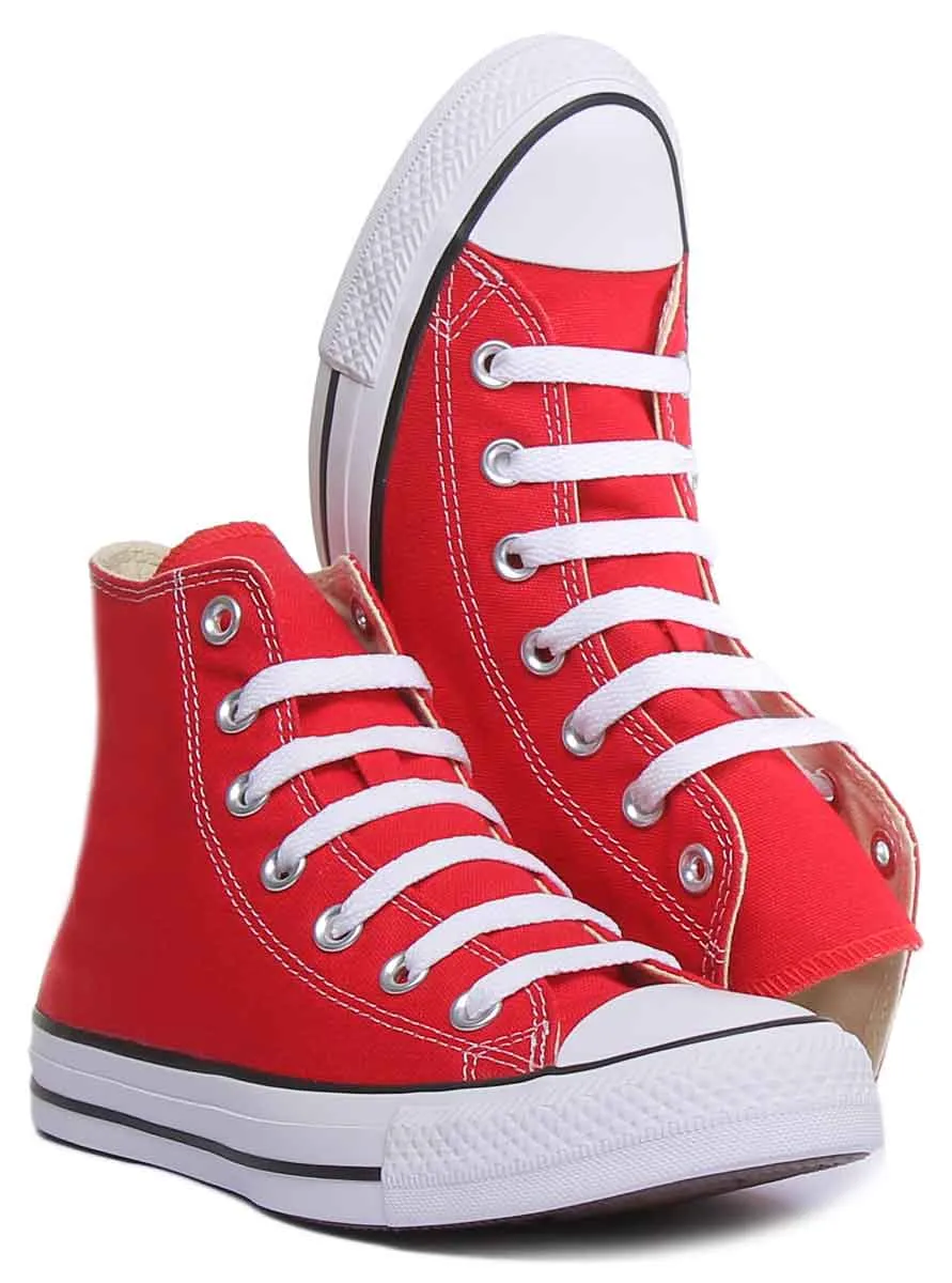 Converse All Star Hi Core Canvas Trainer In Red For Unisex