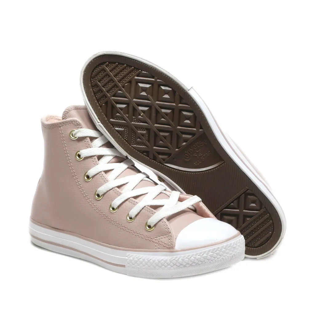 Converse Chuck Taylor High-Top Sneakers Leather Pink Colour For Women