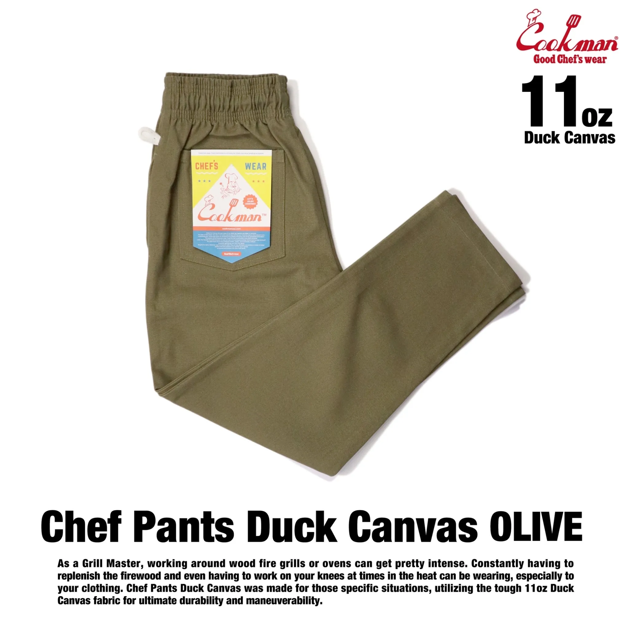 Cookman Chef Pants - Duck Canvas : Olive