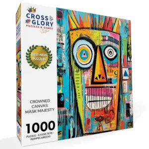 Crowned Canvas: Mask Majesty - 1000 Piece Jigsaw Puzzle