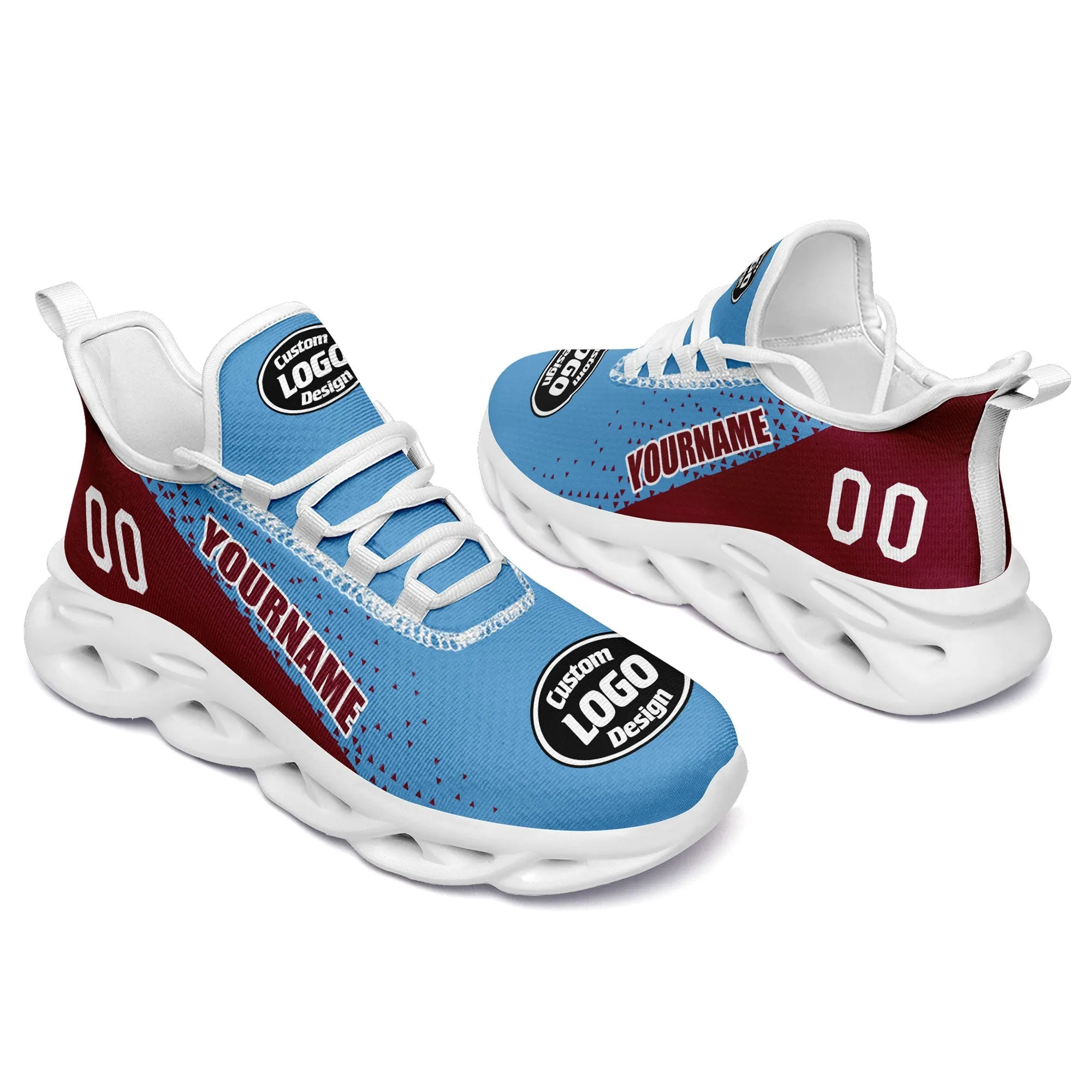 Custom Blue Red Jersey MaxSoul Shoes and Hat Combo Offer Personalized ZH-D0b009c-b