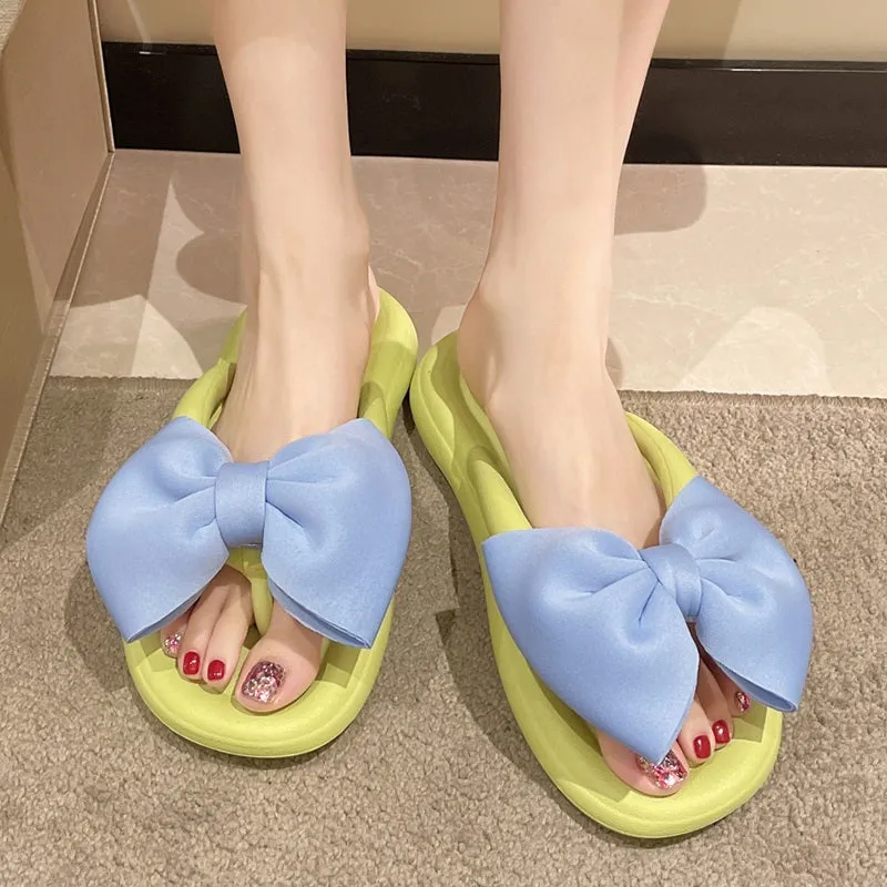 Cute Cartoon Style Exaggerated Bow Bedroom Slippers