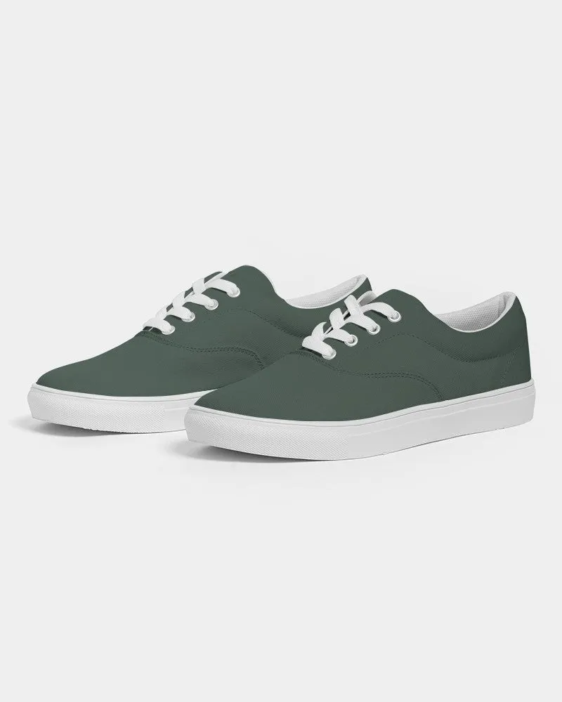 Dark Green Women's Canvas Sneakers | Women's | Dark Pale Pastel Green | C30M0Y30K80