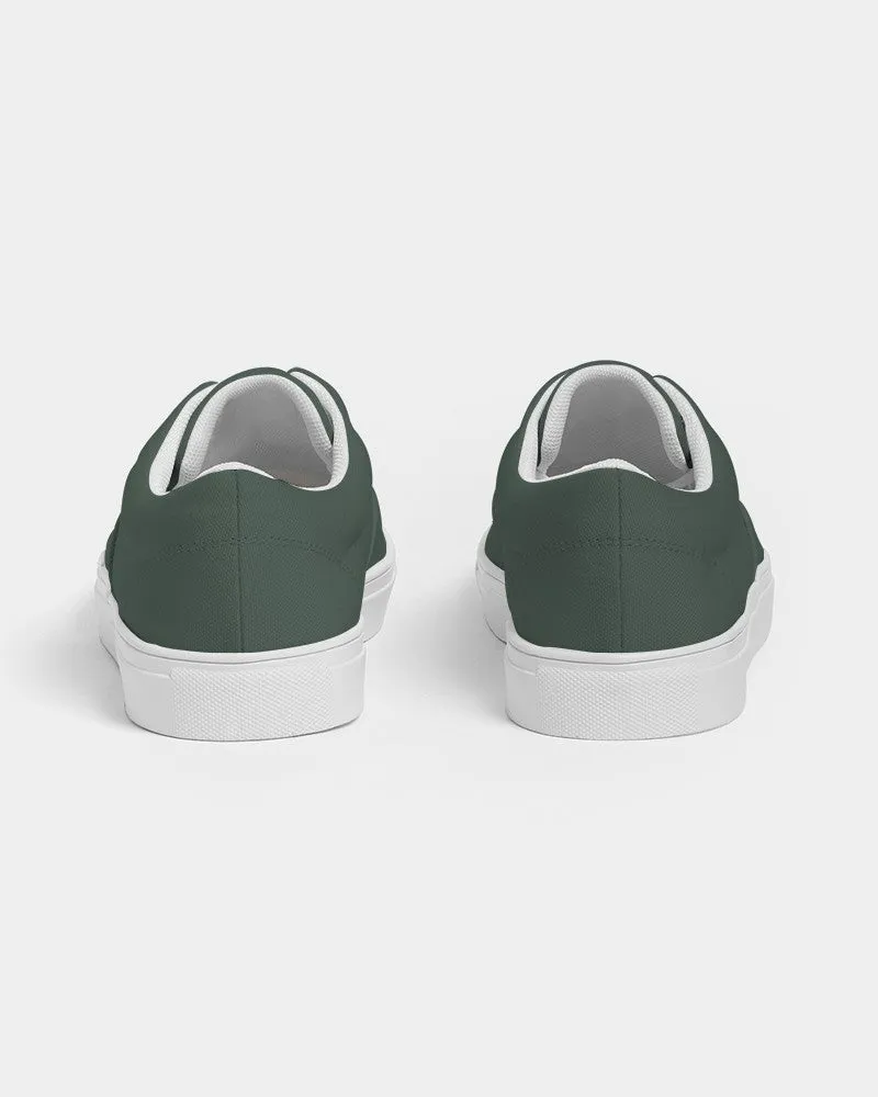 Dark Green Women's Canvas Sneakers | Women's | Dark Pale Pastel Green | C30M0Y30K80