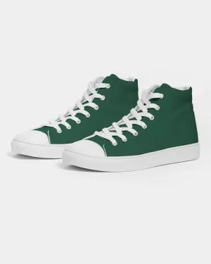 Dark Green Women's High-top Canvas Sneakers | Women's | Dark Pastel Green | C60M0Y60K80