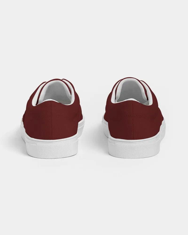 Dark Red Women's Canvas Sneakers | Women's | Dark Pure Red | C0M100Y100K80