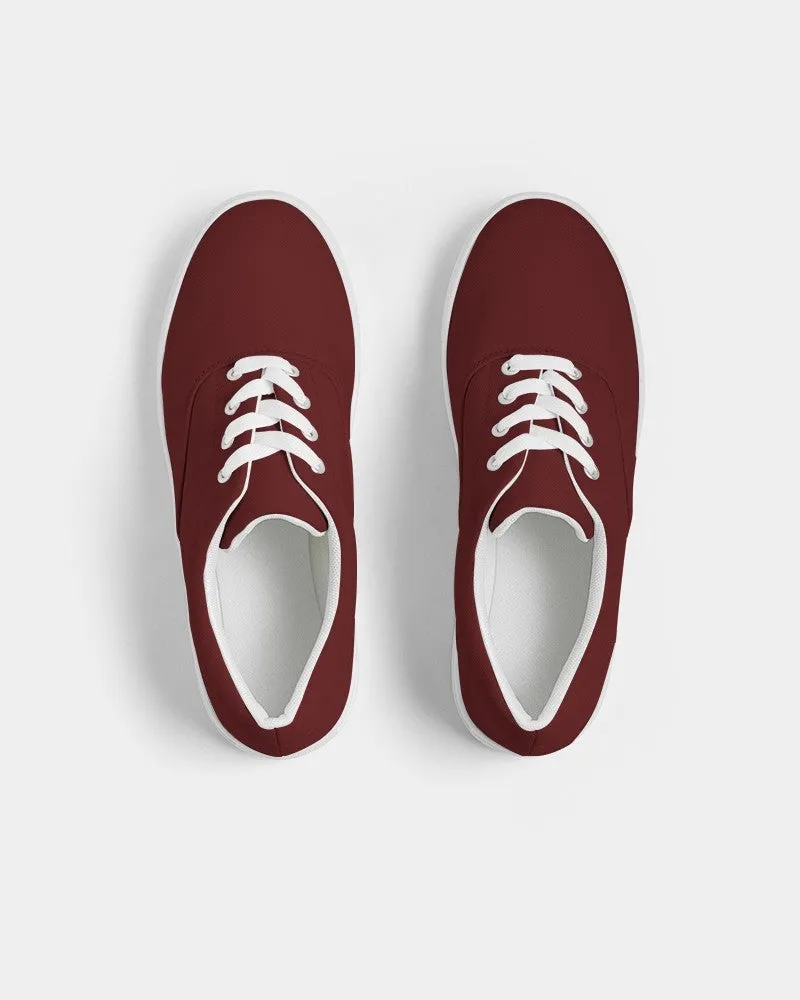 Dark Red Women's Canvas Sneakers | Women's | Dark Pure Red | C0M100Y100K80