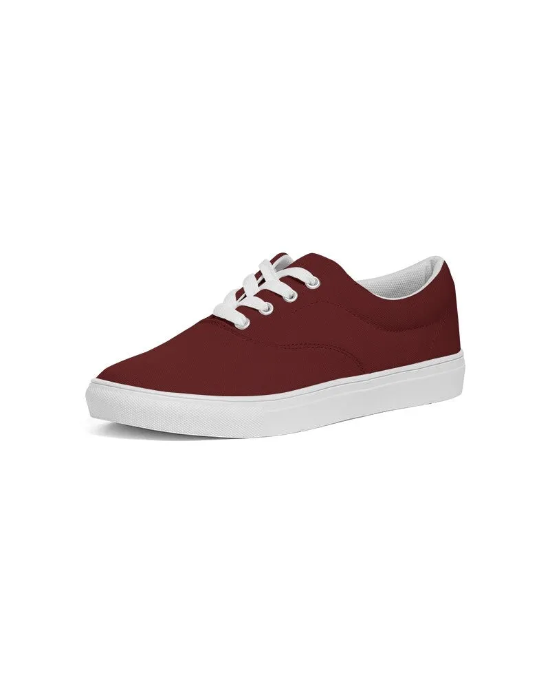 Dark Red Women's Canvas Sneakers | Women's | Dark Pure Red | C0M100Y100K80