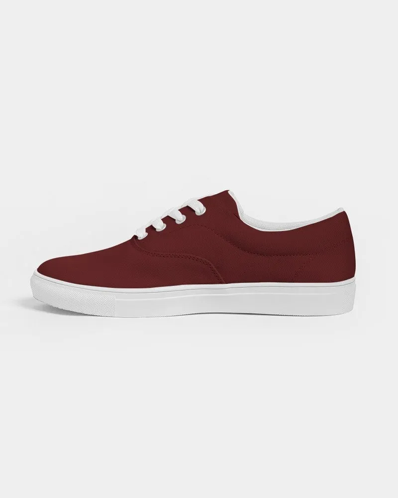 Dark Red Women's Canvas Sneakers | Women's | Dark Pure Red | C0M100Y100K80