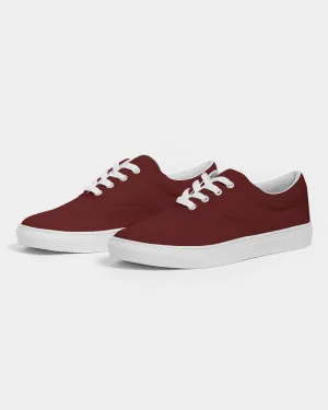 Dark Red Women's Canvas Sneakers | Women's | Dark Pure Red | C0M100Y100K80