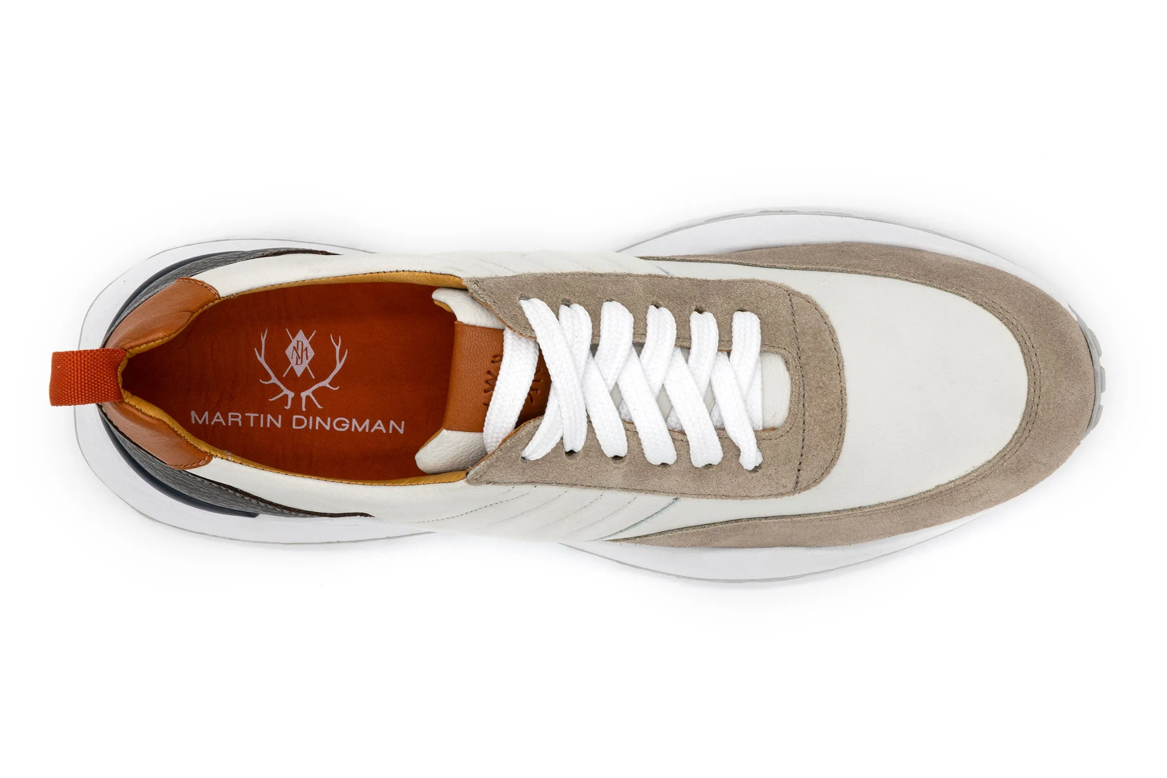 Dawson Glove Leather Sneakers - White/Sand