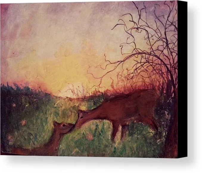 Deer Flight  - Canvas Print