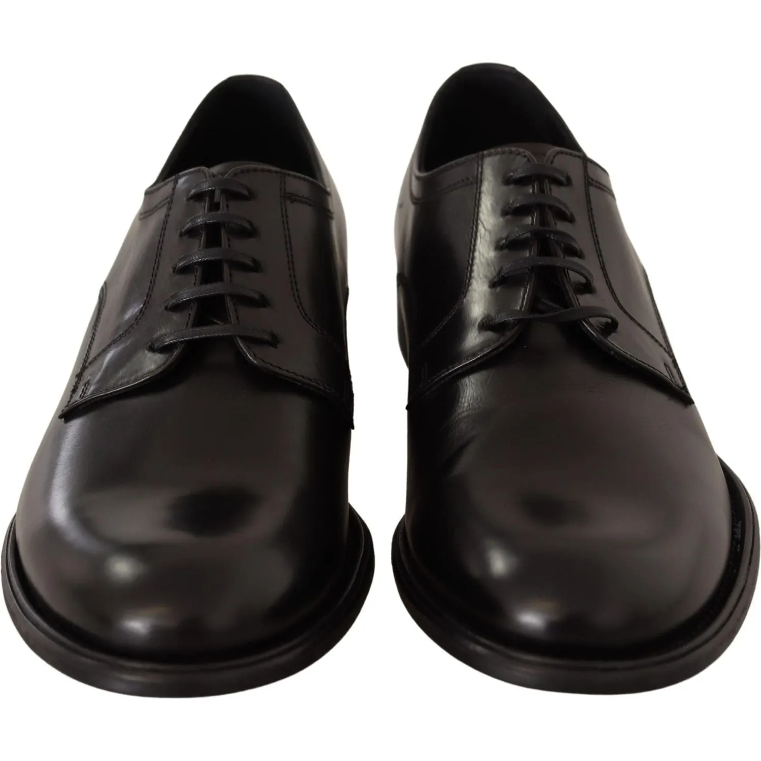 Dolce & Gabbana Elegant Black Leather Formal Derby Shoes