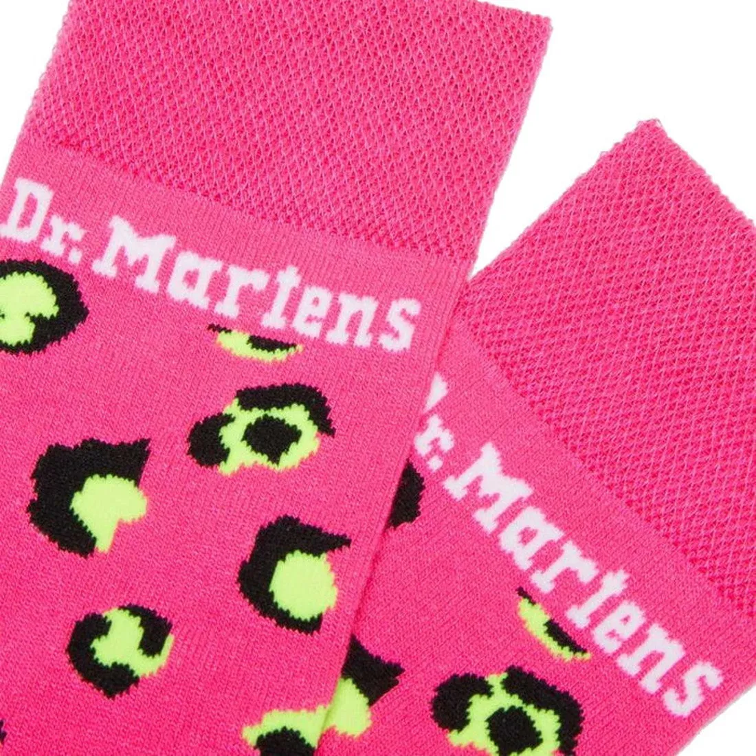 Dr Martens Bright Pink Leopard Low Socks