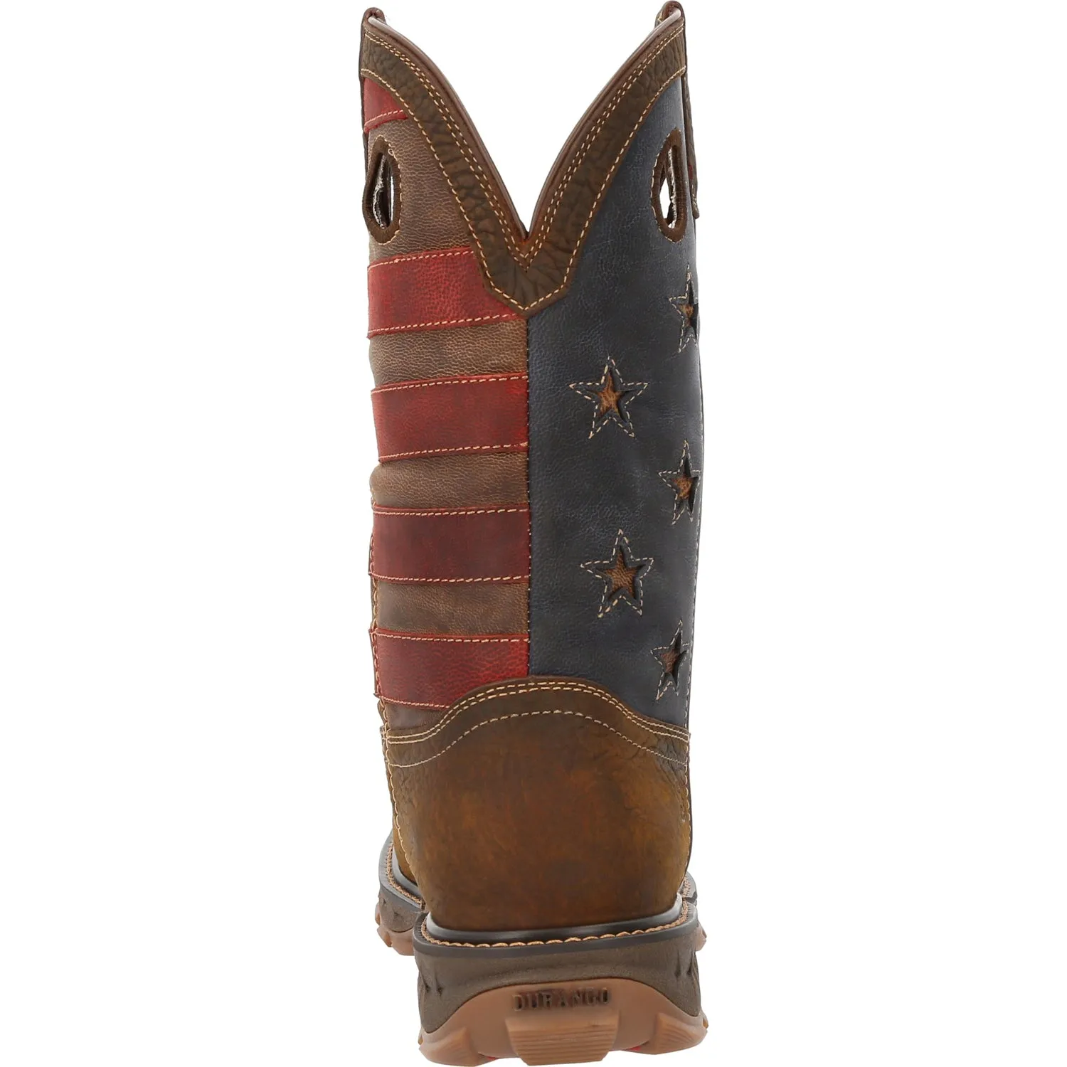 Durango Mens Maverick XP CT WP Bark/Vintage Flag Leather Work Boots