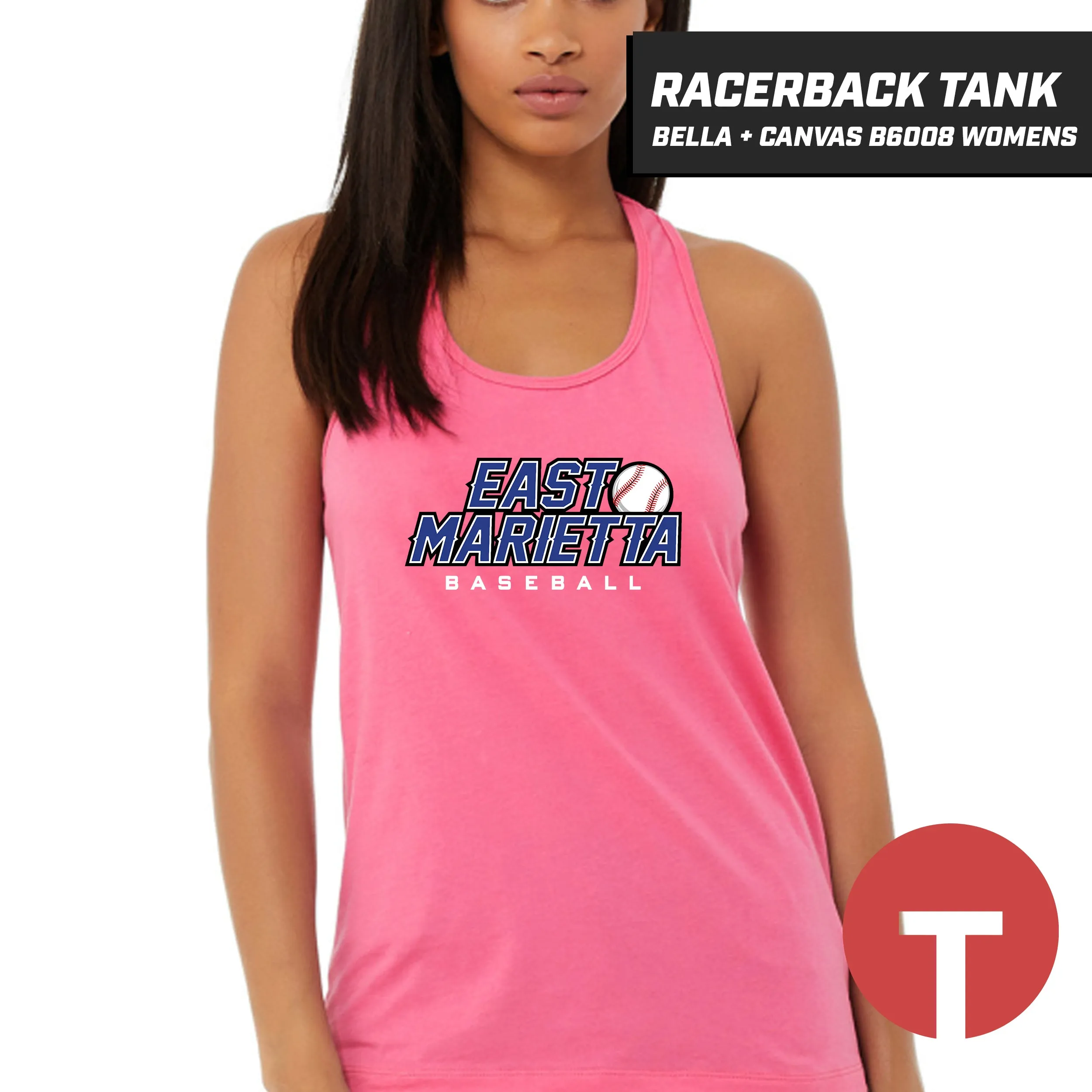 East Marietta Little League - Bella   Canvas B6008 Women's Jersey Racerback Tank