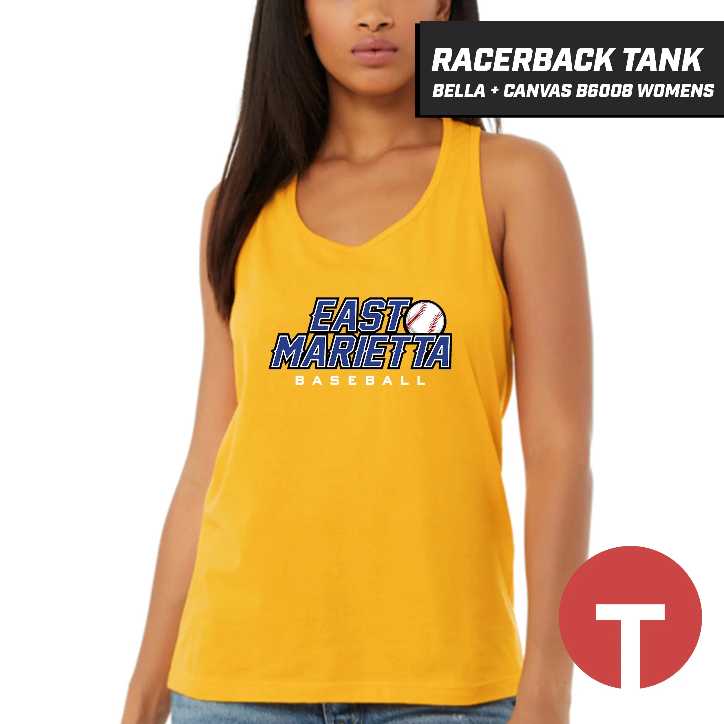 East Marietta Little League - Bella   Canvas B6008 Women's Jersey Racerback Tank