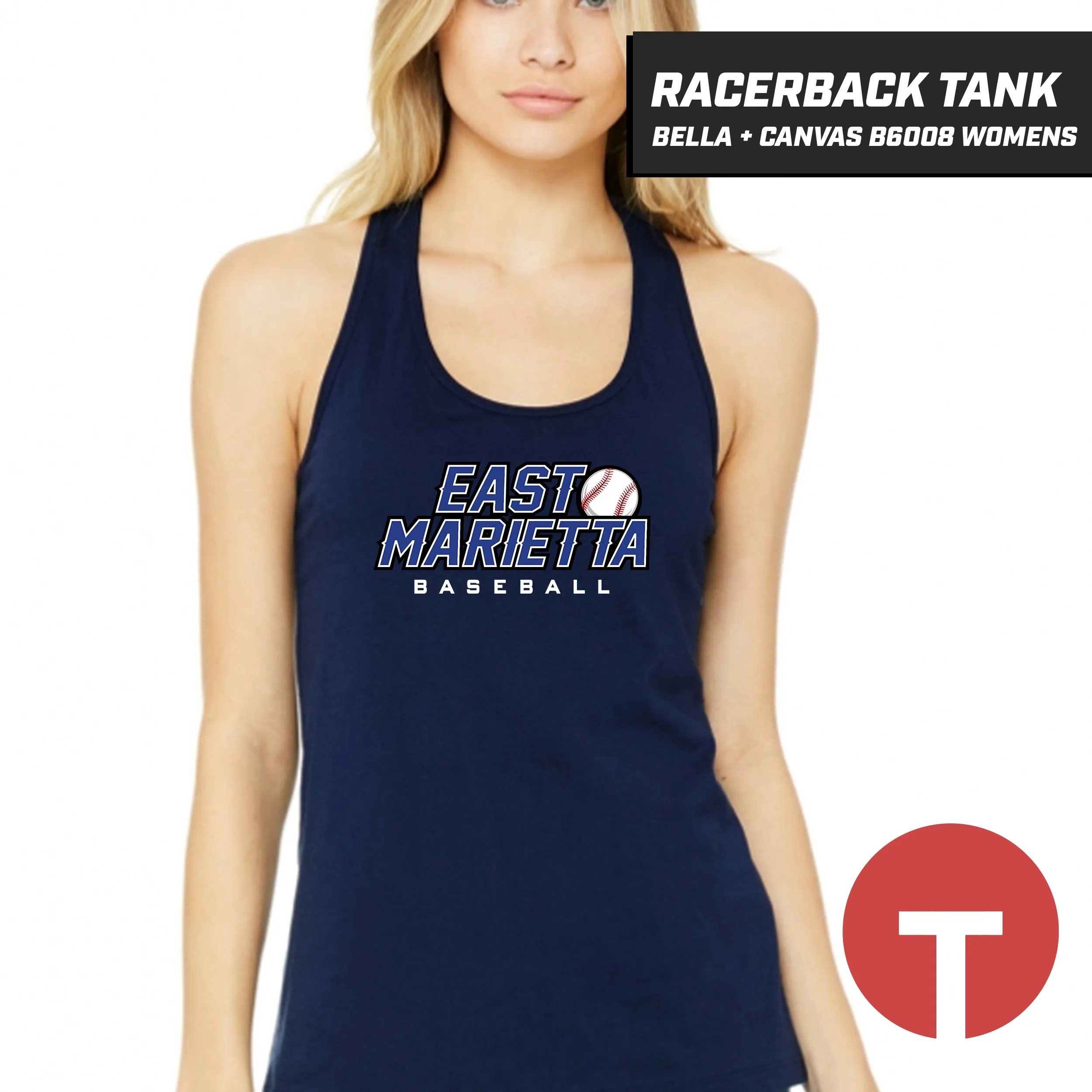 East Marietta Little League - Bella   Canvas B6008 Women's Jersey Racerback Tank