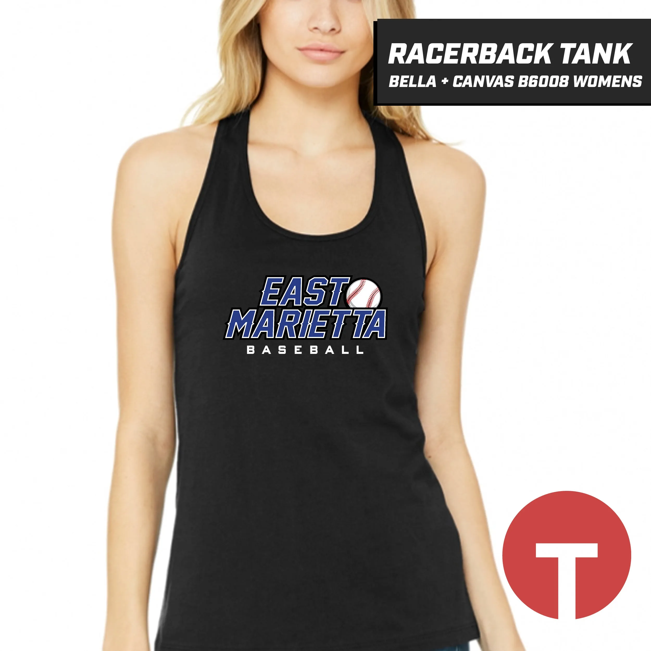 East Marietta Little League - Bella   Canvas B6008 Women's Jersey Racerback Tank