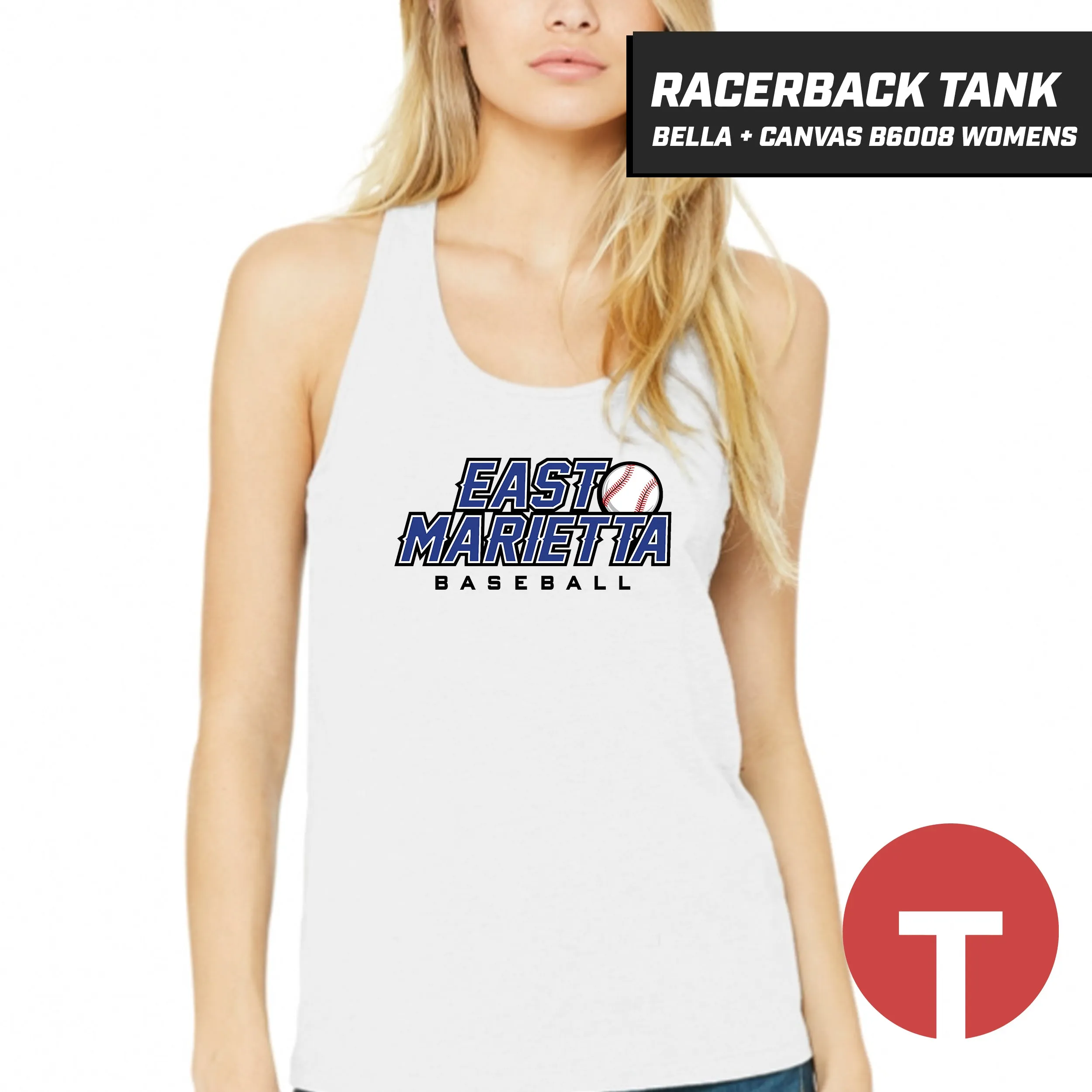 East Marietta Little League - Bella   Canvas B6008 Women's Jersey Racerback Tank