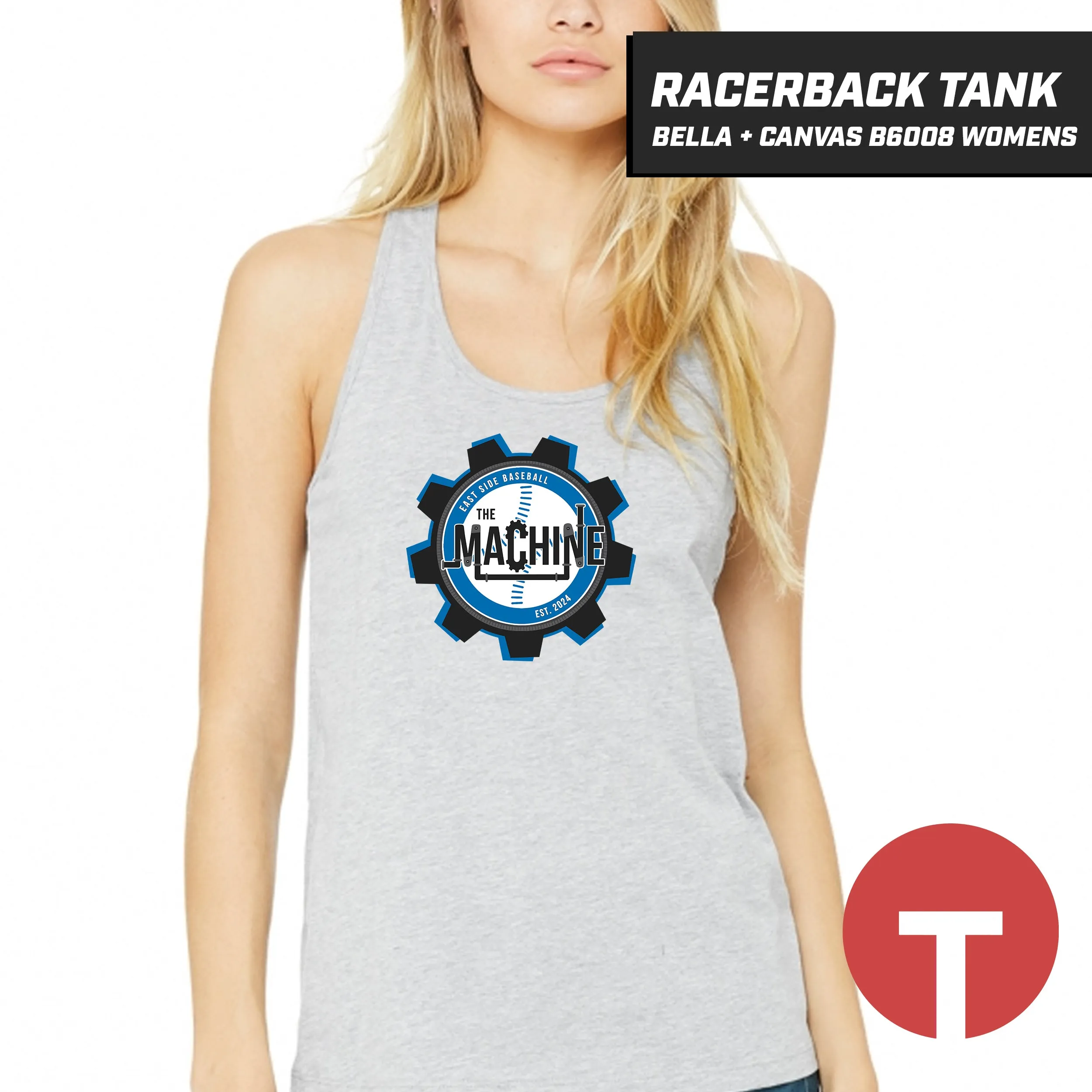 East Side Machine Baseball - Bella   Canvas B6008 Women's Jersey Racerback Tank