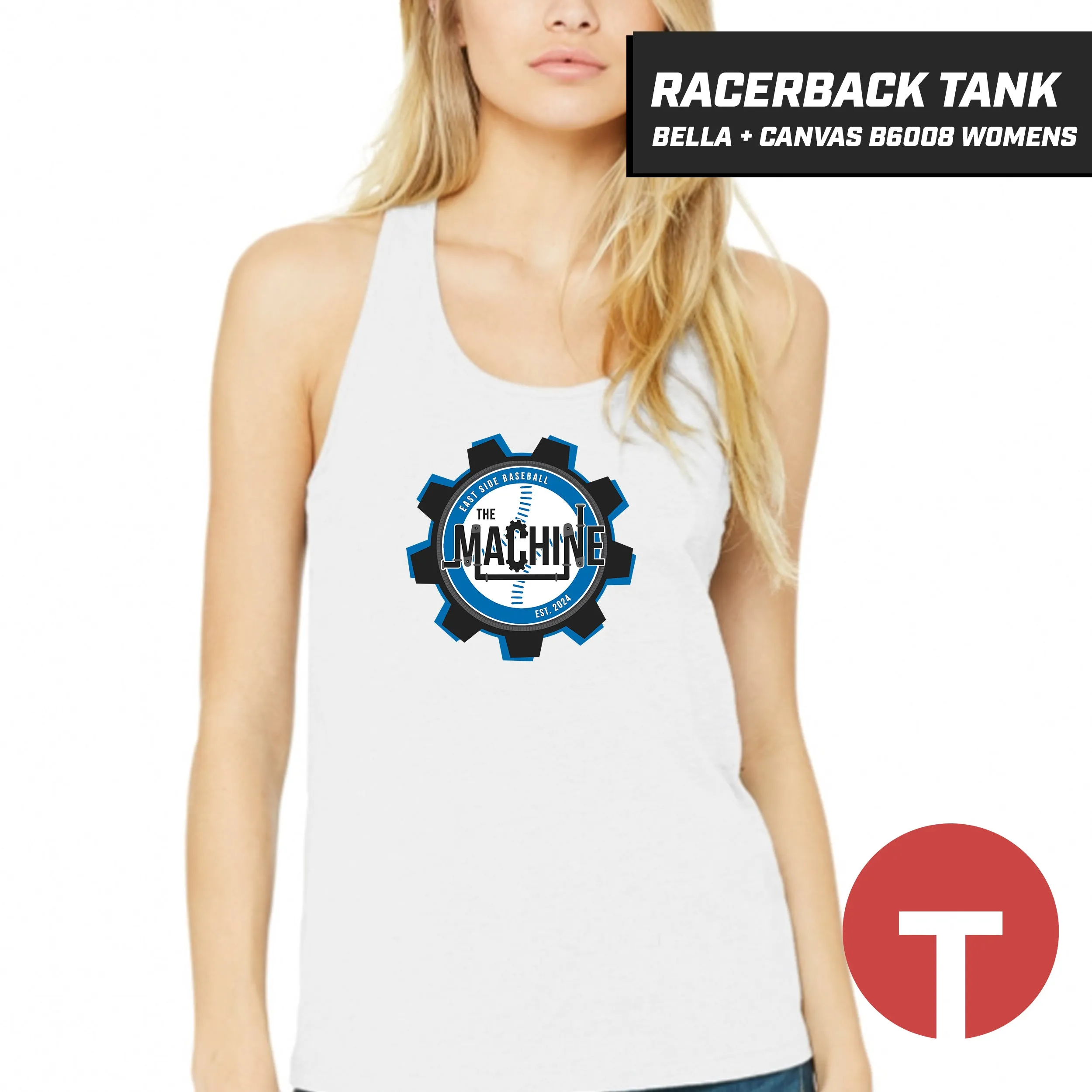 East Side Machine Baseball - Bella   Canvas B6008 Women's Jersey Racerback Tank