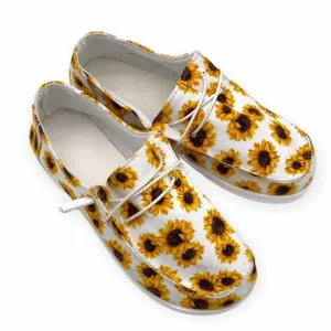 EL- ELLIOT FLAT SHOE-WHITE SUNFLOWER