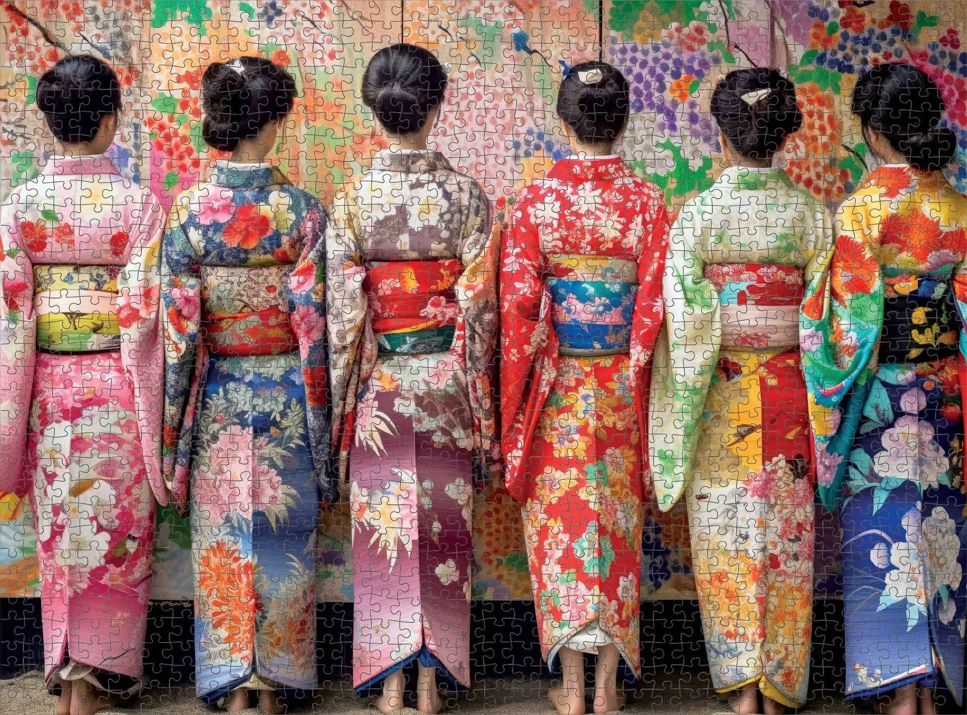 Elegant Kimono Beauties - 1000 Piece Jigsaw Puzzle