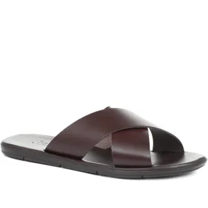 Eli Leather Slider Sandals - ELI / 318 611