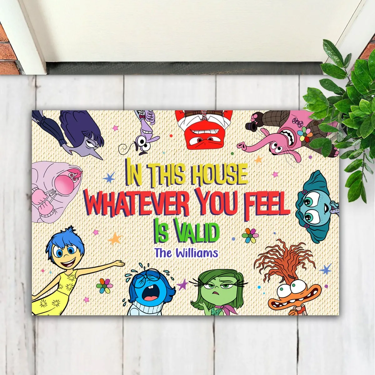 Family - In This House Whatever You Feel Is Valid - Personalized Doormat