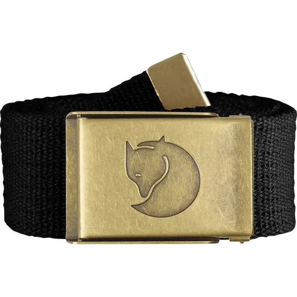 Fjallraven Canvas Brass Belt - Black