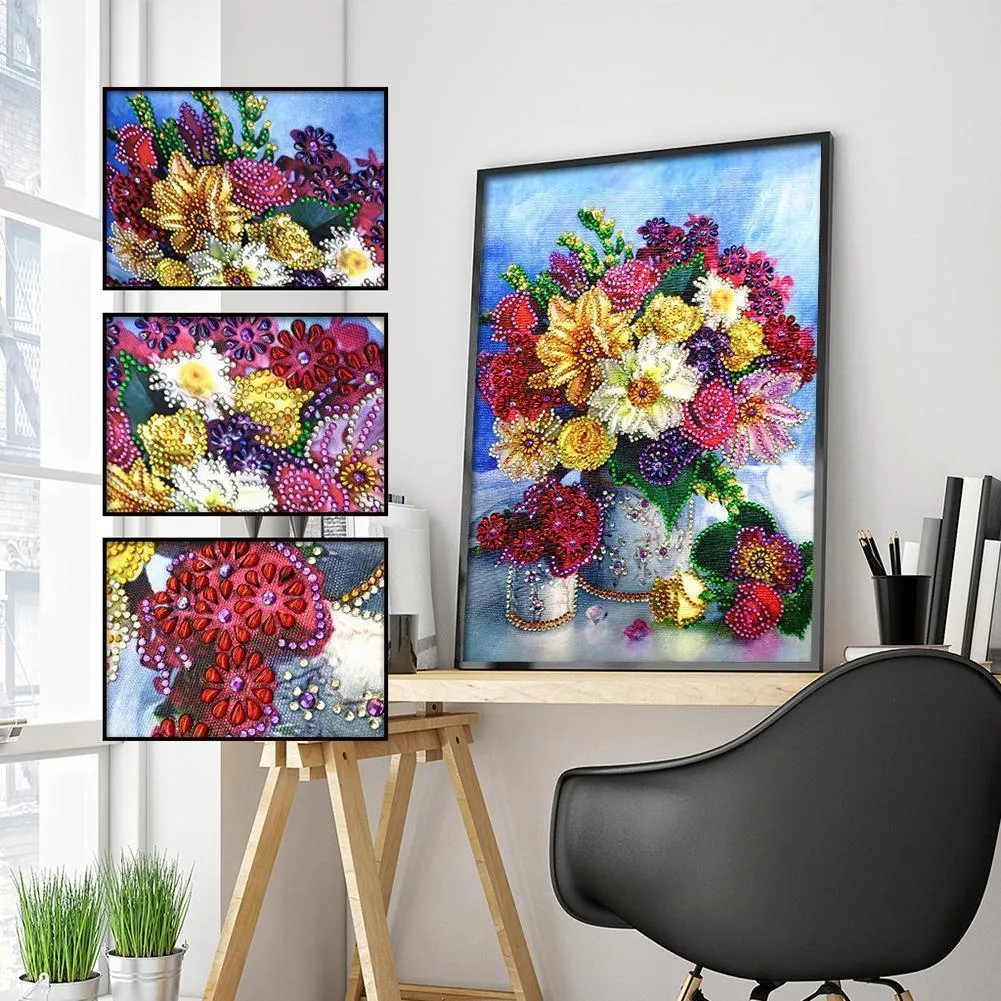 Flower DIY Special Shaped Diamond Painting