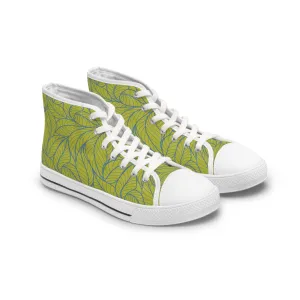 Green Leaves Women's High Top Sneakers