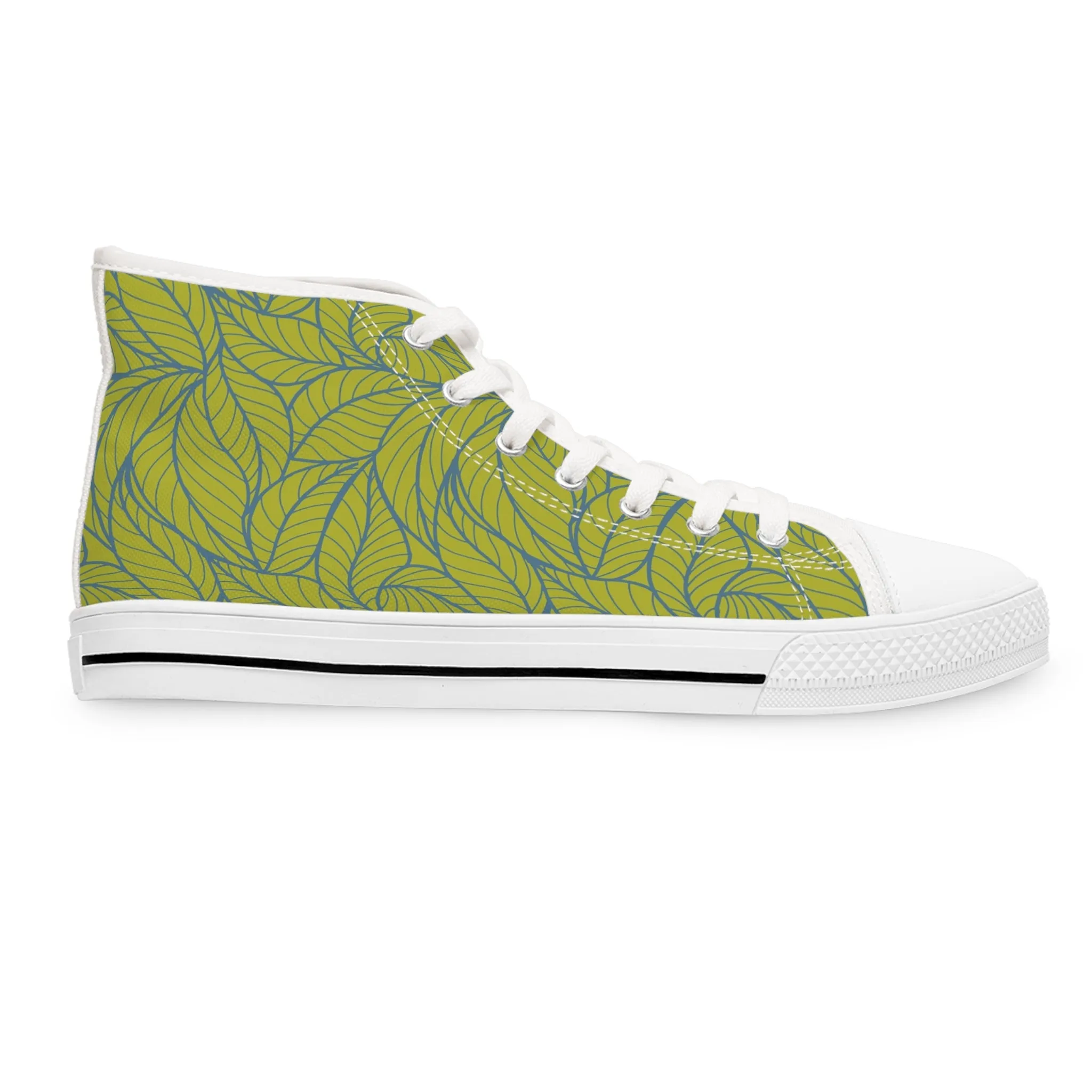 Green Leaves Women's High Top Sneakers