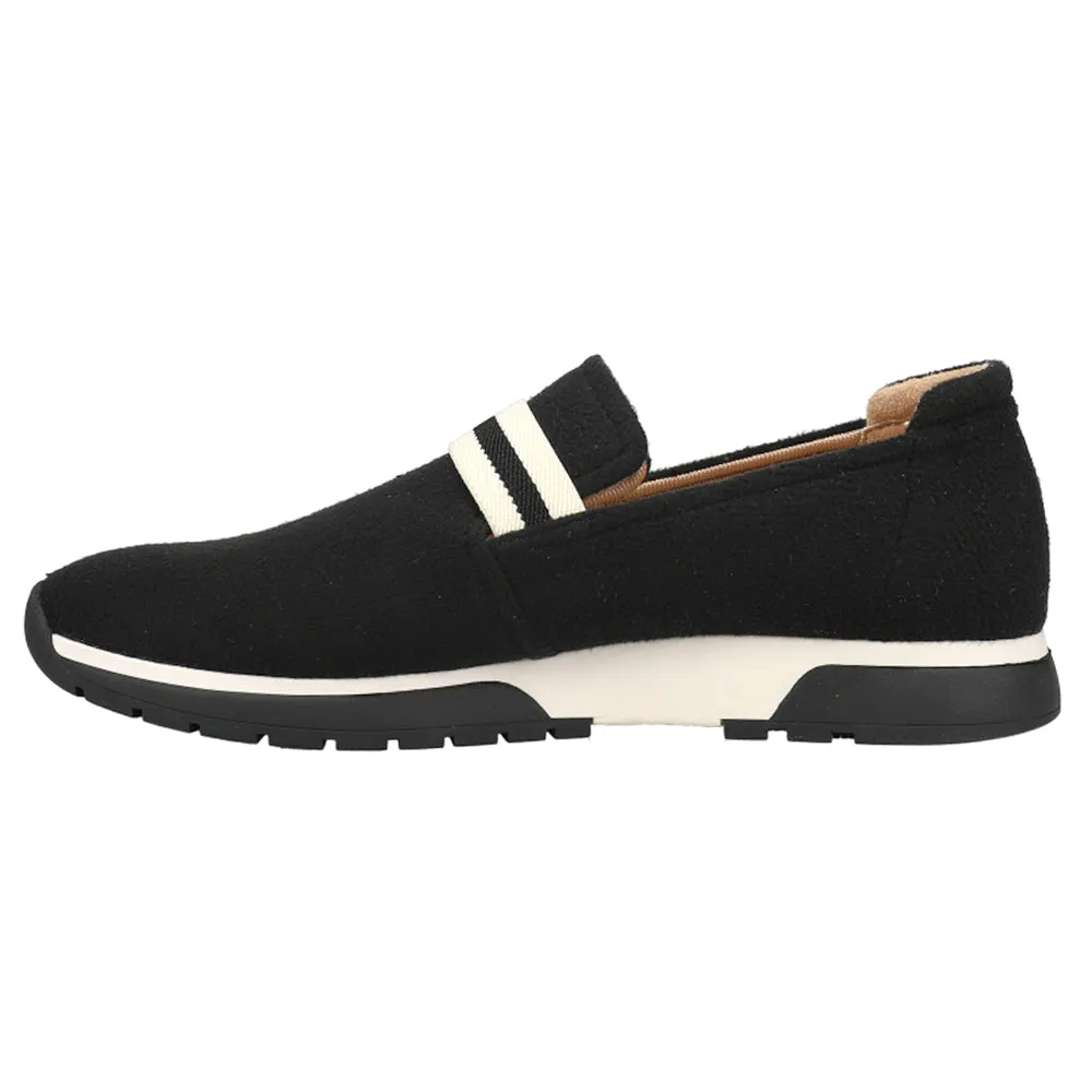 Haddie Black Teddy Knit Slip On Sneakers