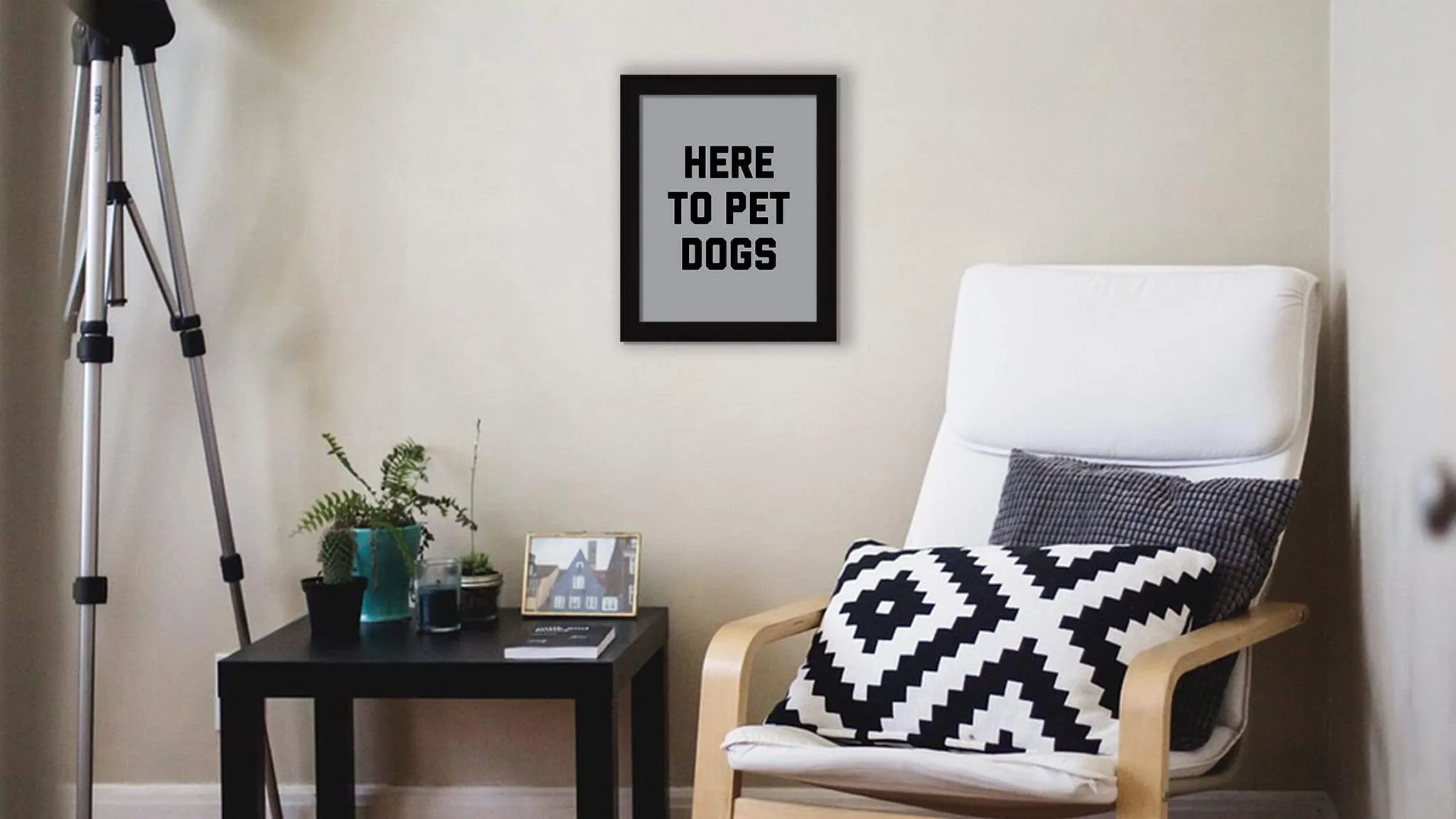 Here To Pet Dogs Wall Art