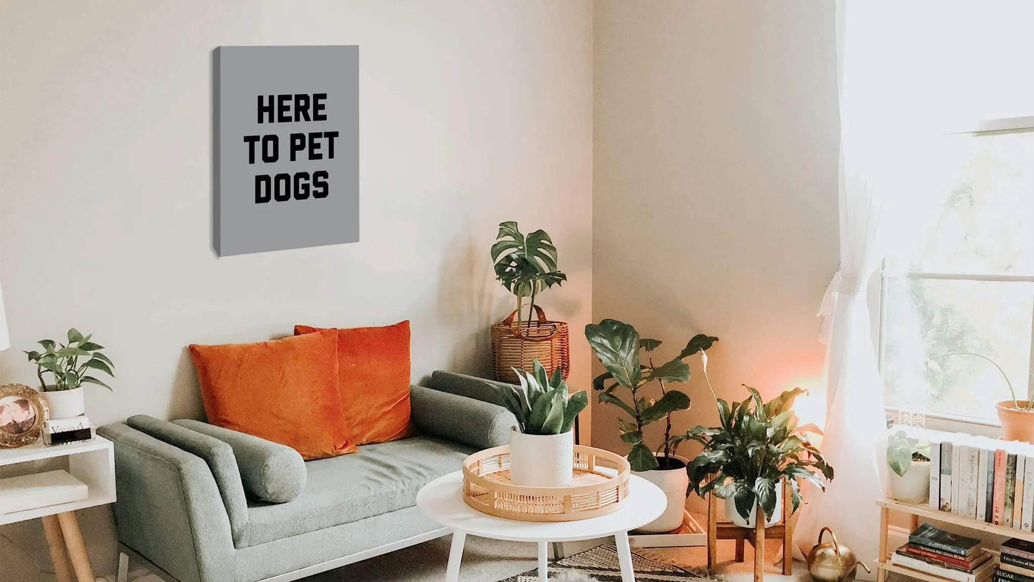 Here To Pet Dogs Wall Art