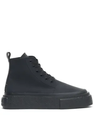 High-Top Leather Sneakers