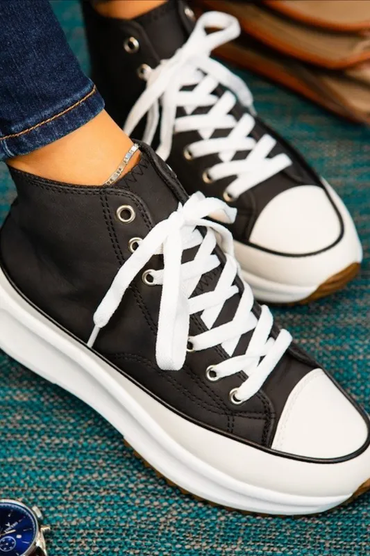 High Top Platform Canvas Sneaker