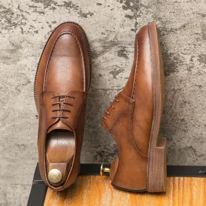 Hnzxzm Spring Autumn New Men's Genuine Leather Casual Shoes Outdoor Work Shoes Office Dress Shoes Men's Wedding Shoes