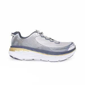 Hoka One One Bondi 5 Cool Gray / Midnight Navy Shoes - Men`s