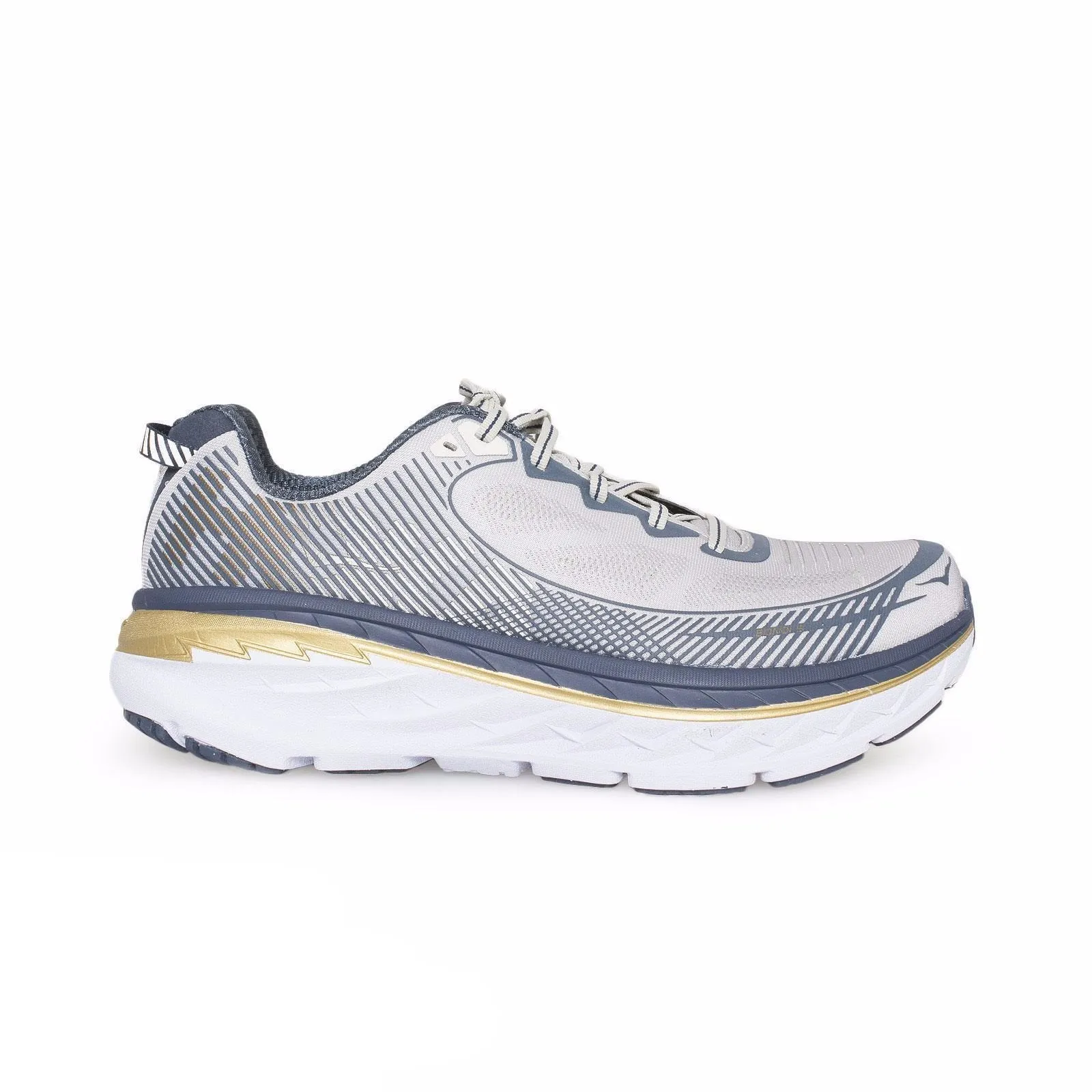 Hoka One One Bondi 5 Cool Gray / Midnight Navy Shoes - Men`s