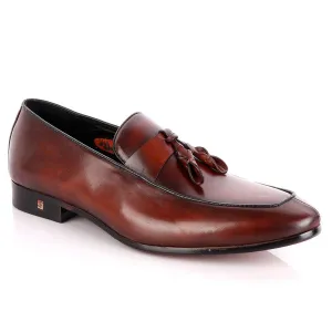 John Foster All round Leather Tassel Loafers - Coffee