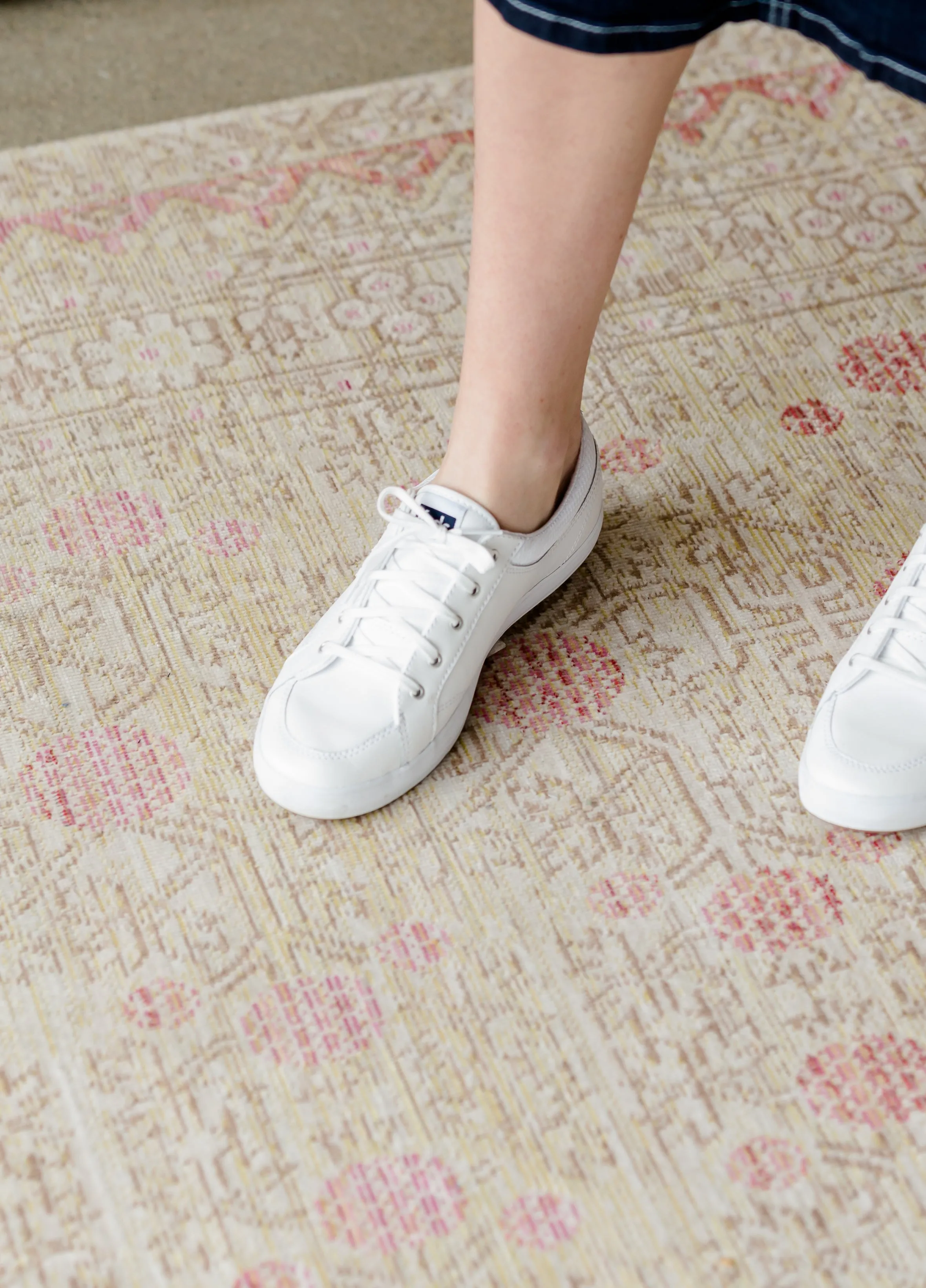 Keds White Center Leather Sneakers