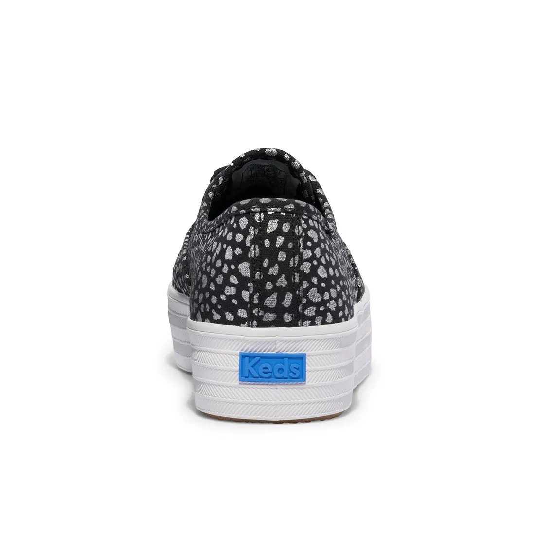 Keds Womens' Point Canvas Mini Dot Print  Black/Silver (WF68017)