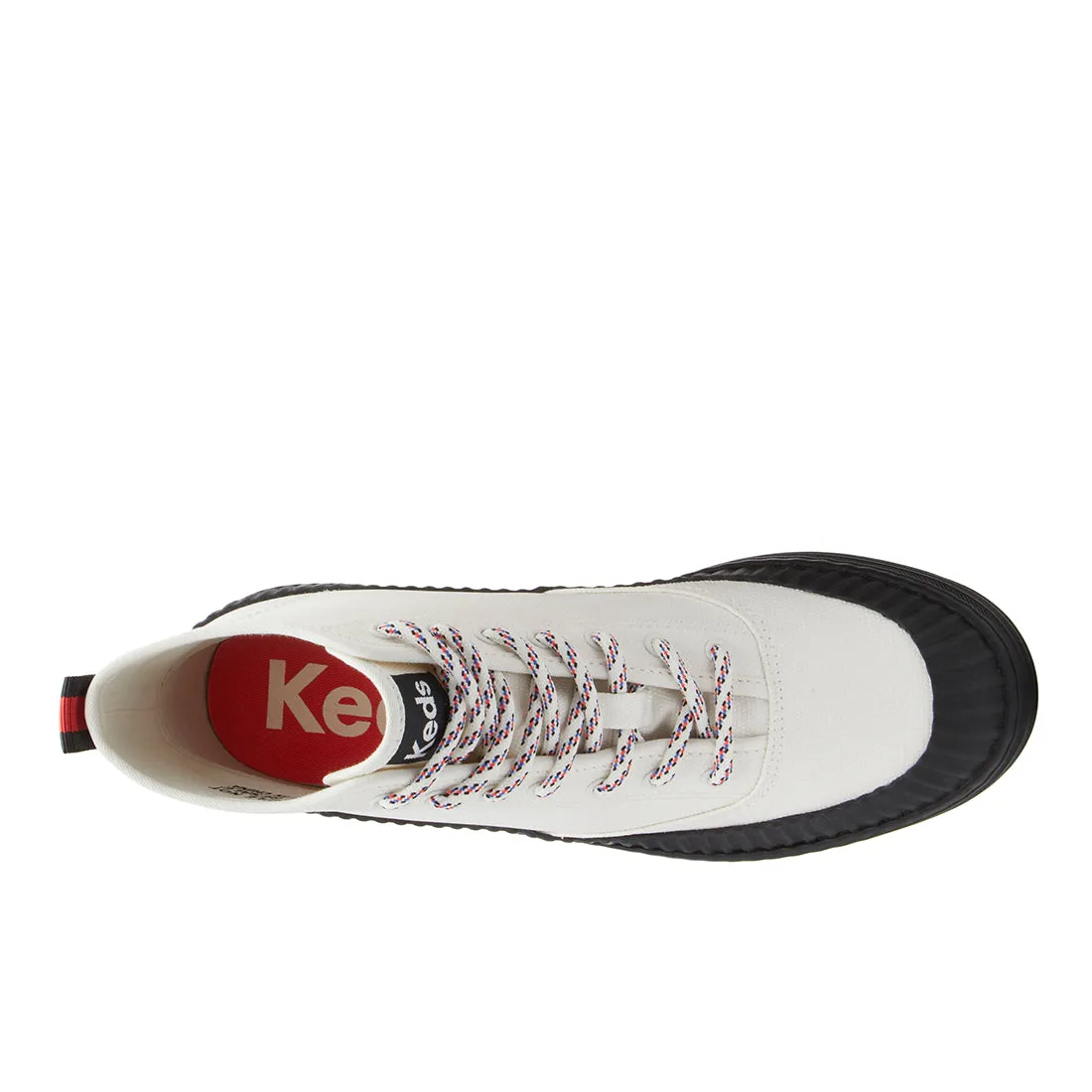 Keds Womens' The Platform Mid Lug Weatherized White/Black (WF68027)