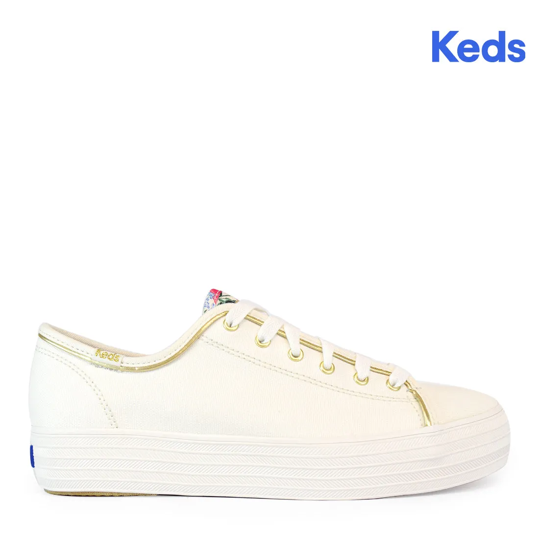 Keds Women's Triple Kick RPC Blossom Sneaker White/Multi (WF67940)